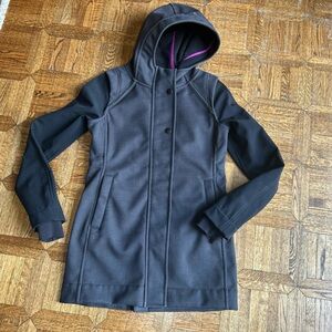 Ivivva by Lululemon Rock in the Rain Hooded Jacket - Size 10 - Black/Gray